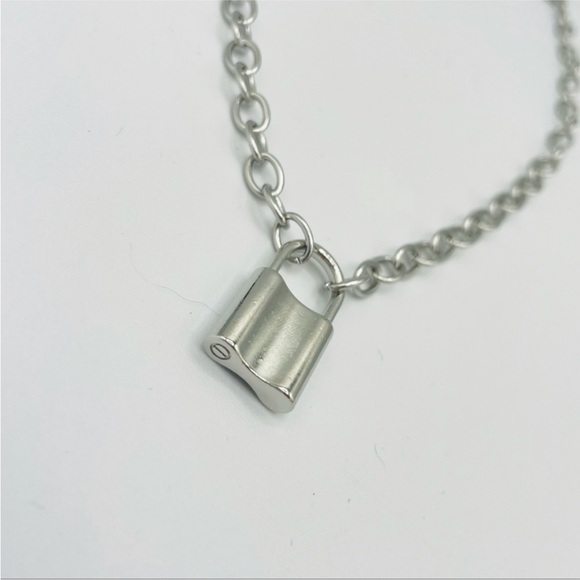 Stainless Steel Lock Necklace - Picture 8 of 9